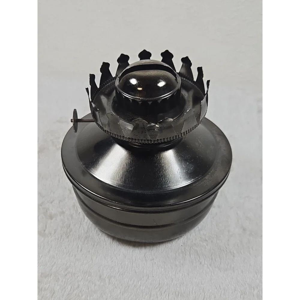 Vintage Metal Oil Lamp Base with Wick *Glass Chimney Not Included*